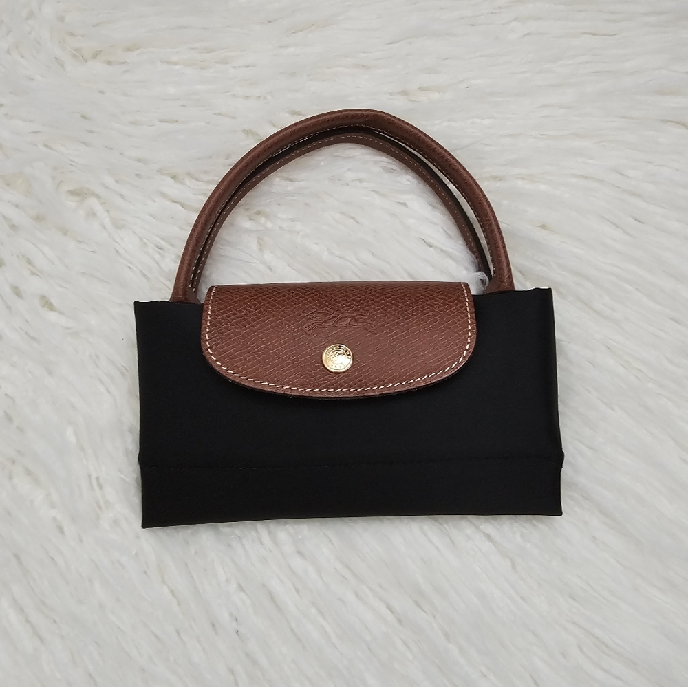 longchamp black nylon bag